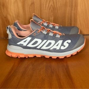 Womens 7.5 Adidas Vigor TR 6 Trail Athletic Shoes Grey Orange SEF1427